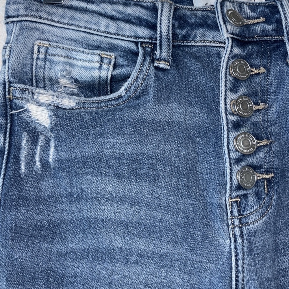 Flying Monkey Button Up Destroyed/Distressed Raw … - image 3